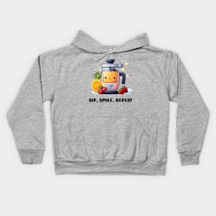 Fruit Juicer Sip, Smile, Repeat Funny Healthy Novelty Kids Hoodie